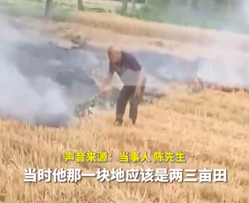 麦田起火农机手一个动作帅炸了：救的不仅是麦子，更是他们的希望