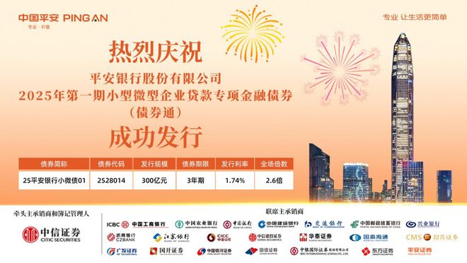 300亿元小微金融债成功落地，平安银行再添佳绩