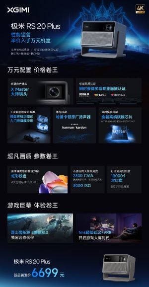 极米重磅推出 RS 20 系列投影仪