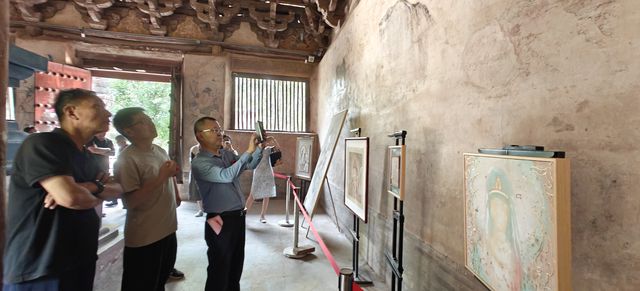 千年回望 壁影归宗 温县千年古刹举办海外流失壁画临摹展