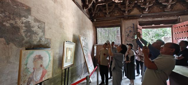 千年回望 壁影归宗 温县千年古刹举办海外流失壁画临摹展