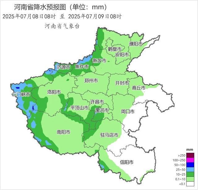 强对流蓝色预警，河南西部西北部局部暴雨！