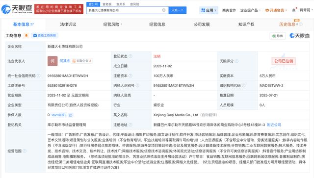 疆域阿力木近期接连注销名下公司 其橱窗已清空